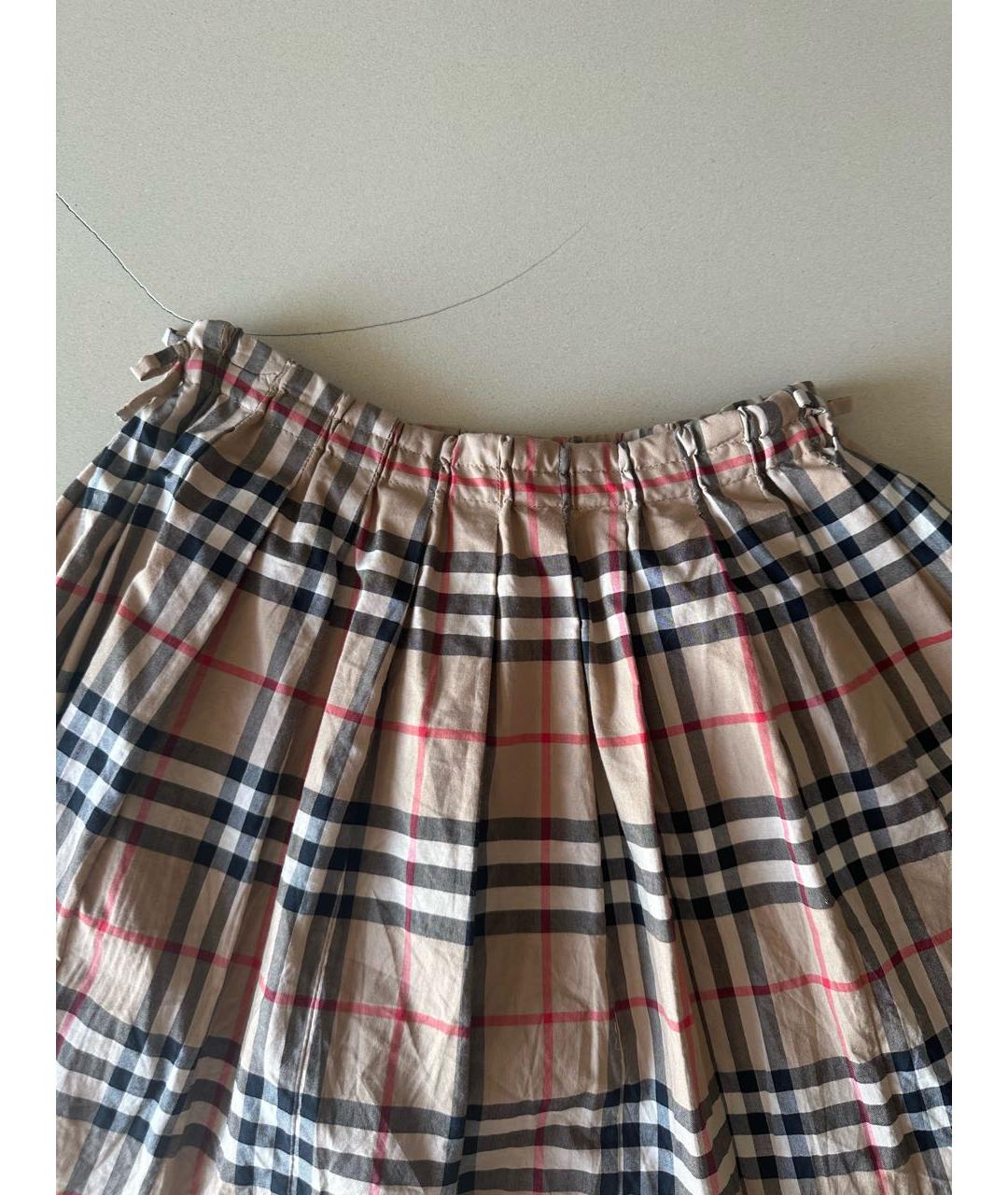 BURBERRY Бежевая хлопковая юбка, фото 2