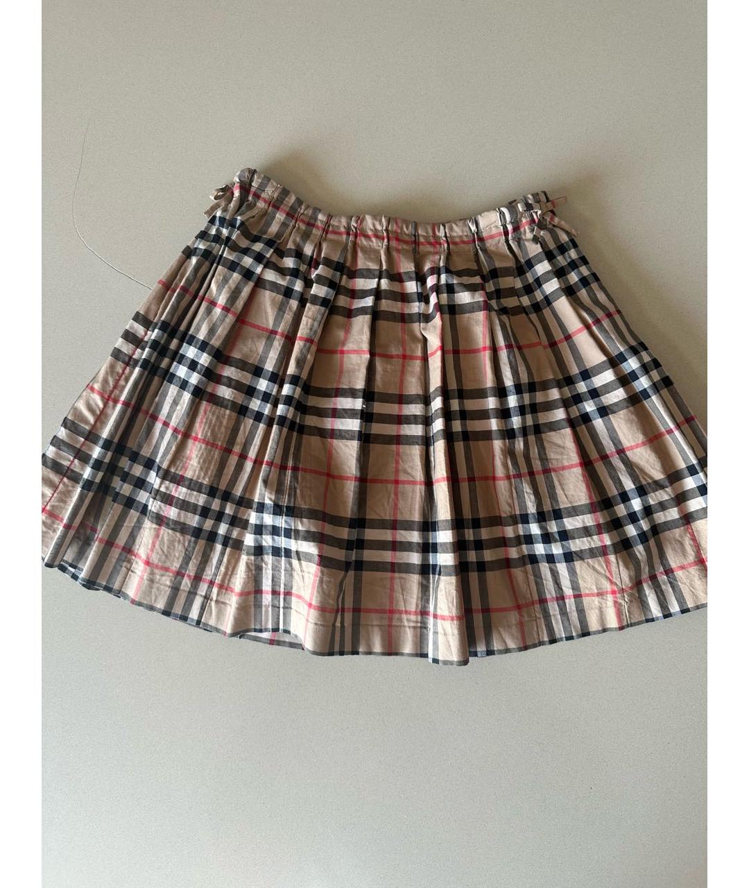 BURBERRY Бежевая хлопковая юбка, фото 4