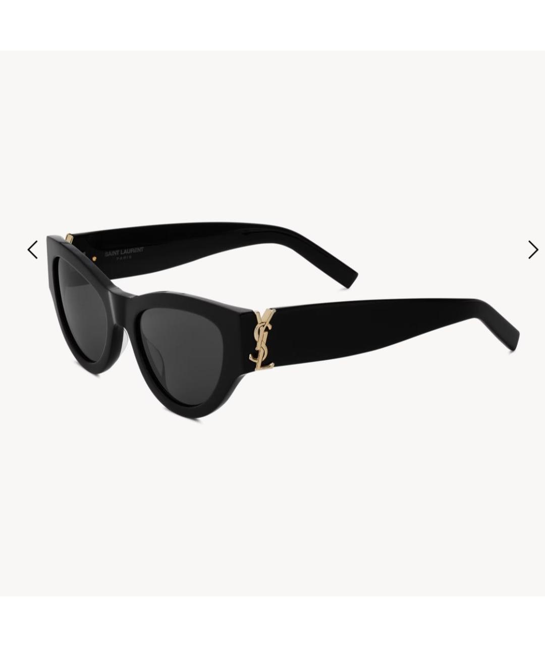 SAINT LAURENT Черные пластиковые солнцезащитные очки, фото 4