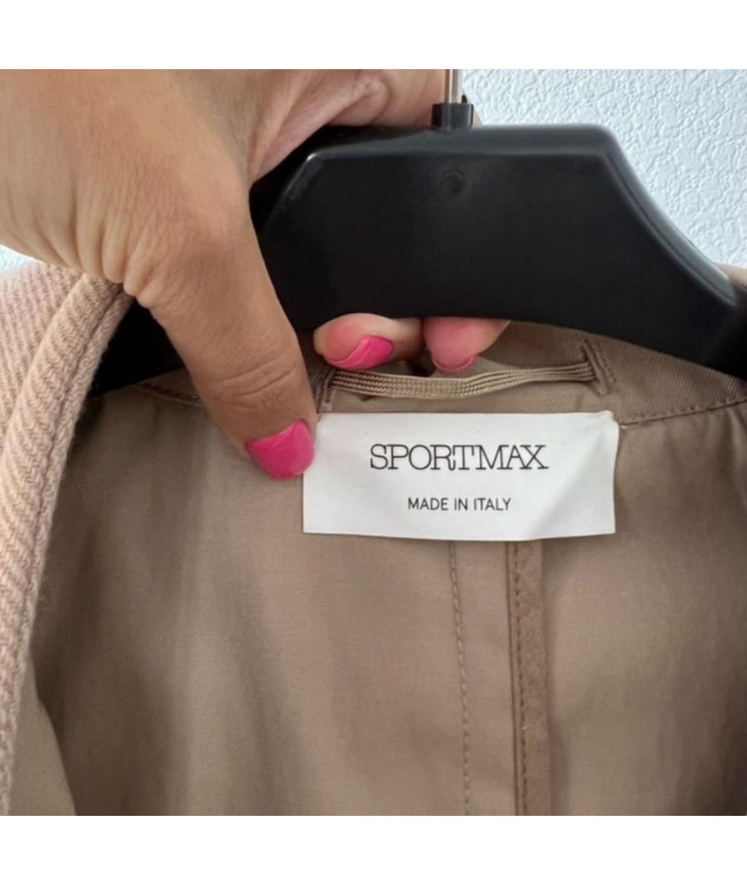 SPORTMAX Бежевая кашемировая парка, фото 3