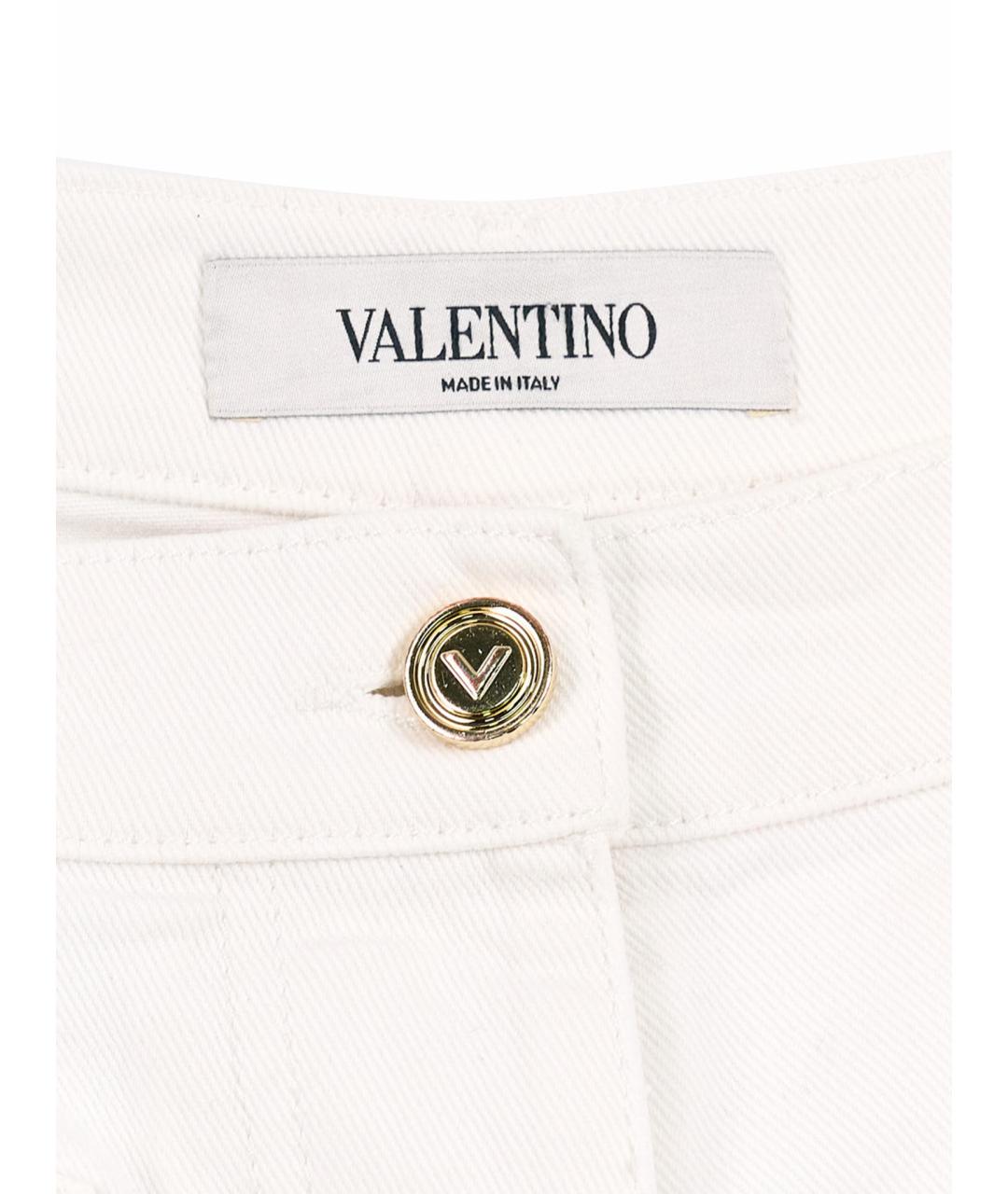 VALENTINO Белые хлопко-эластановые шорты, фото 7