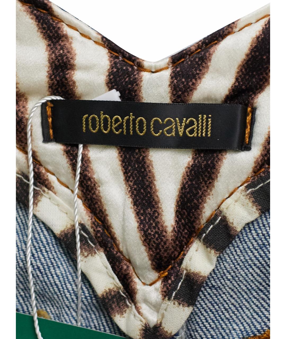 ROBERTO CAVALLI Синие хлопковые шорты, фото 6