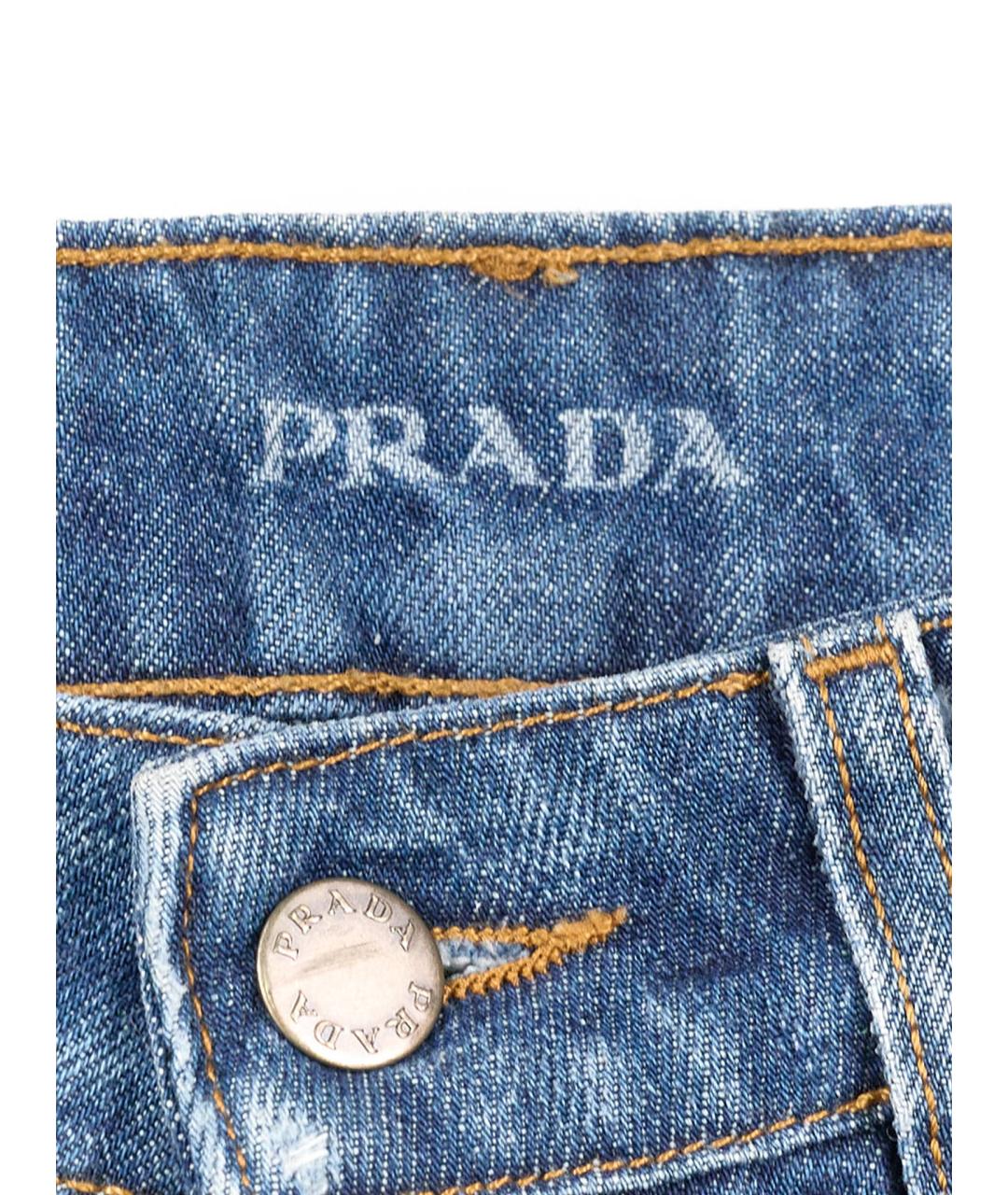 PRADA Синие хлопковые шорты, фото 7