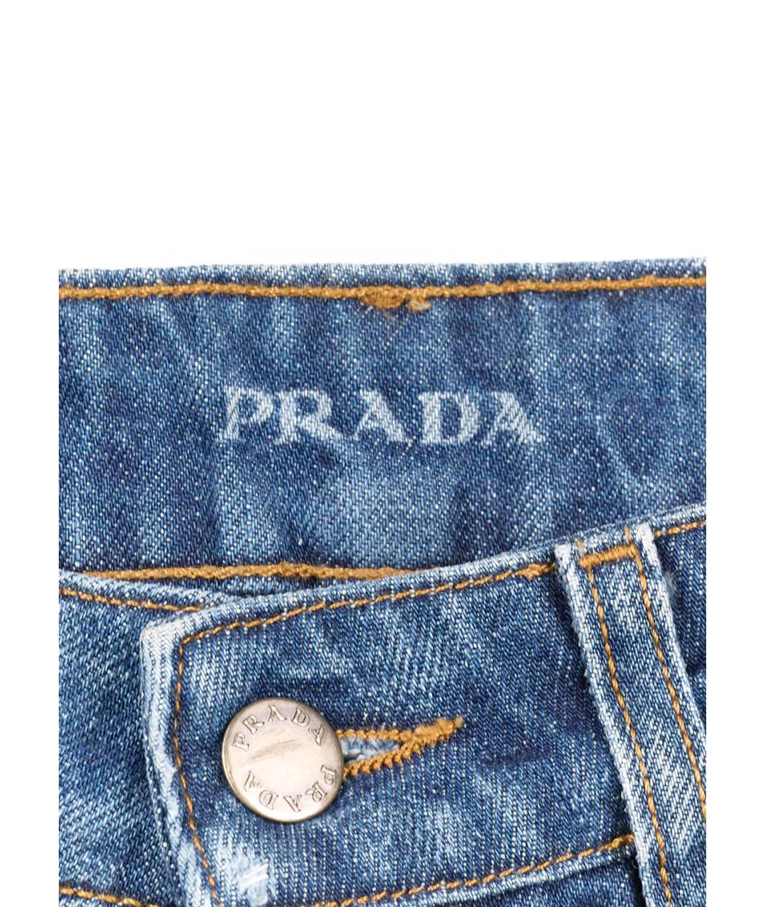 PRADA Синие хлопковые шорты, фото 3