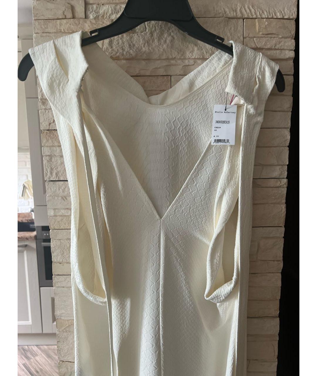 STELLA MCCARTNEY Белое вискозное коктейльное платье, фото 3