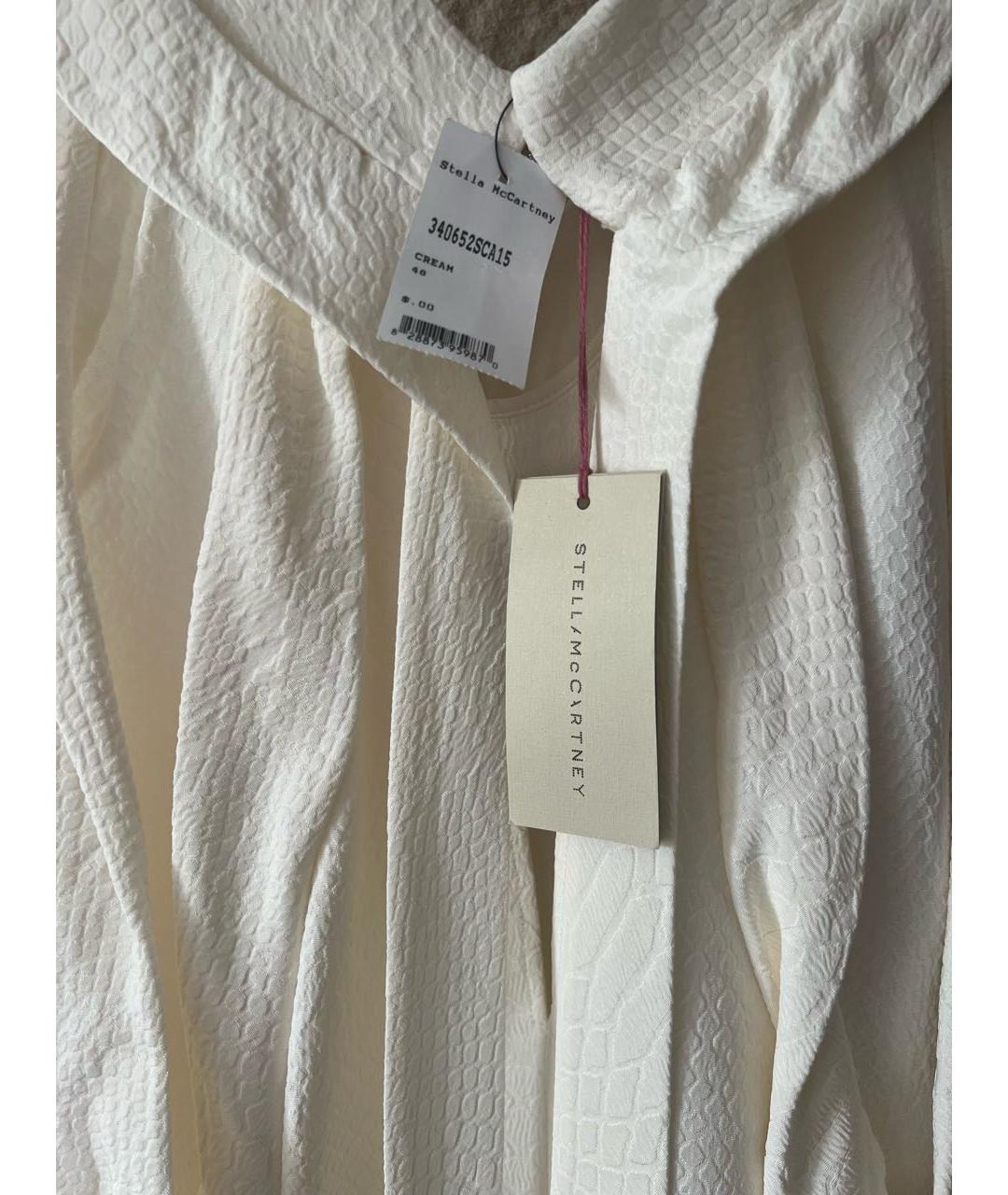 STELLA MCCARTNEY Белое вискозное коктейльное платье, фото 8