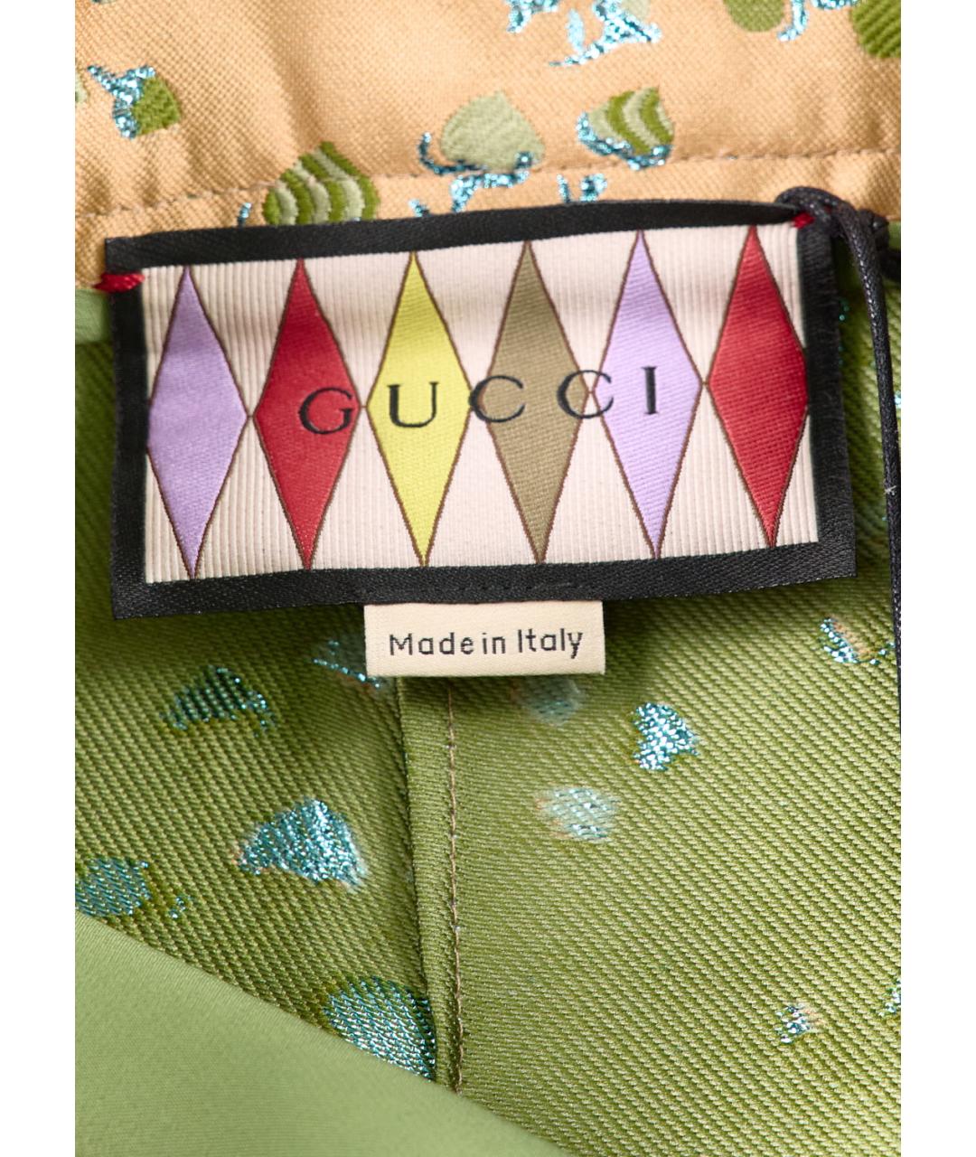 GUCCI Желтые полиэстеровые шорты, фото 3