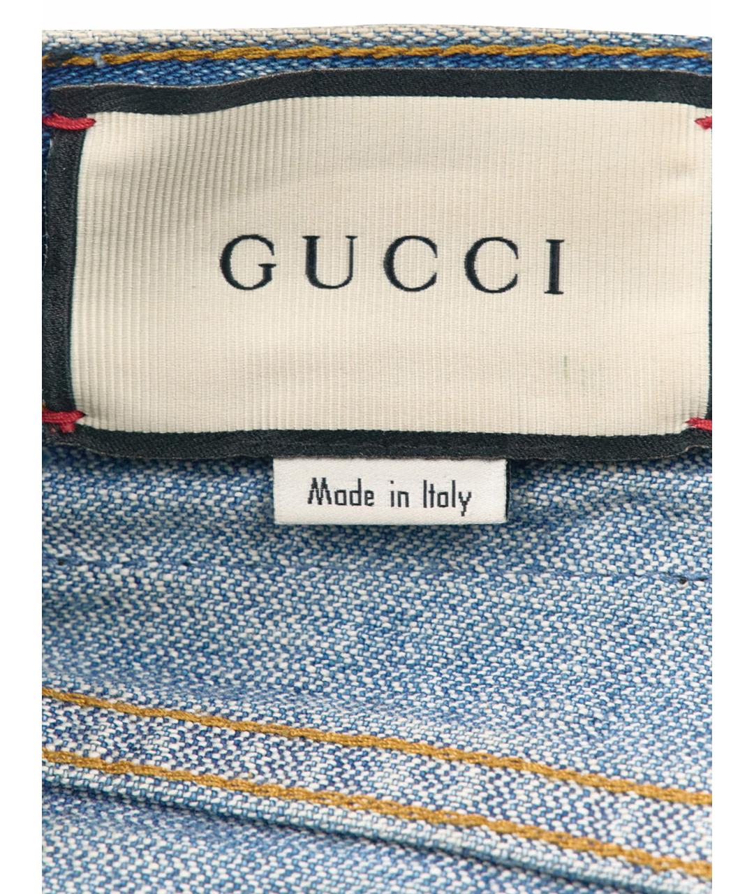 GUCCI Синие хлопковые шорты, фото 6