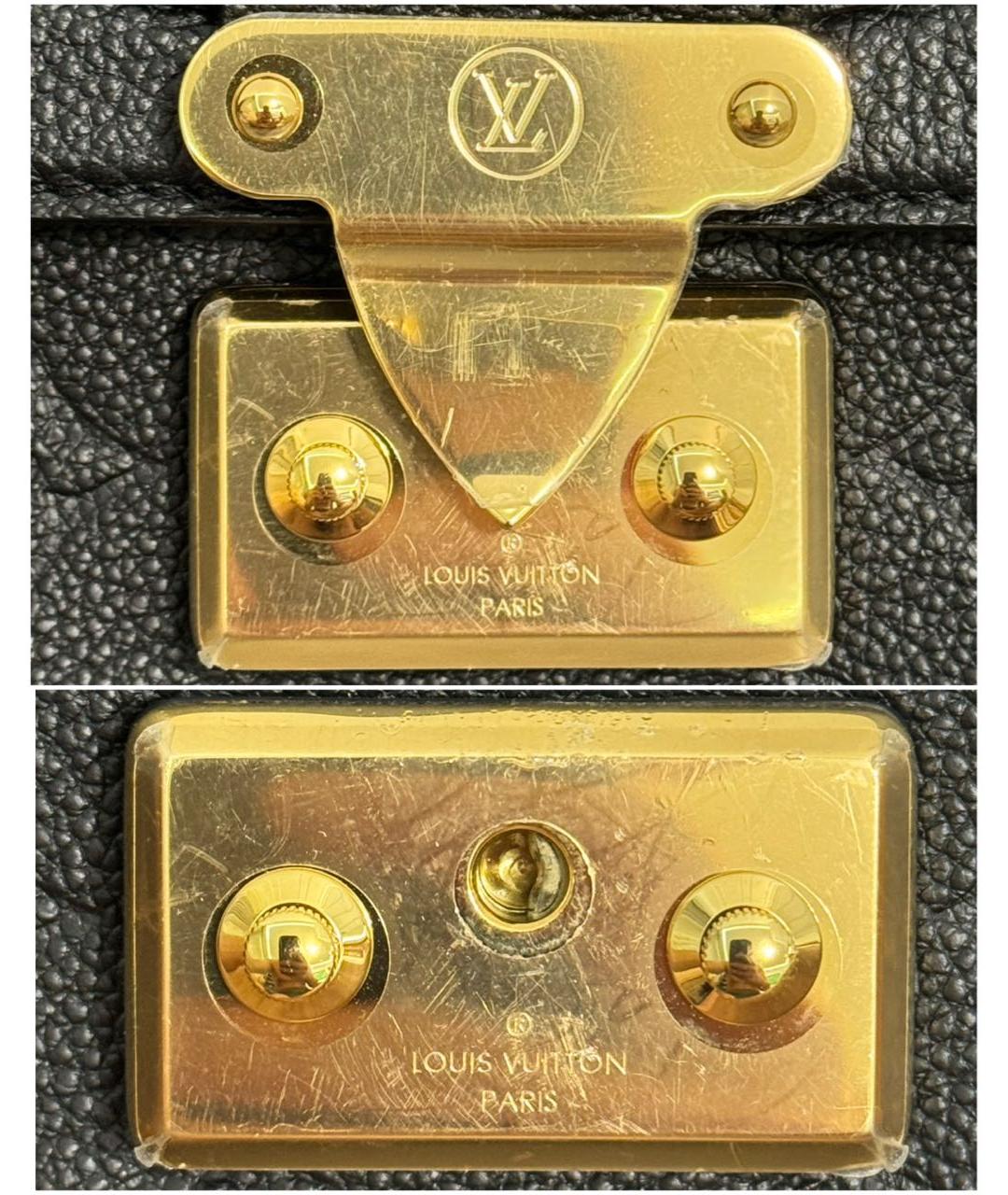 LOUIS VUITTON Черная кожаная сумка через плечо, фото 6
