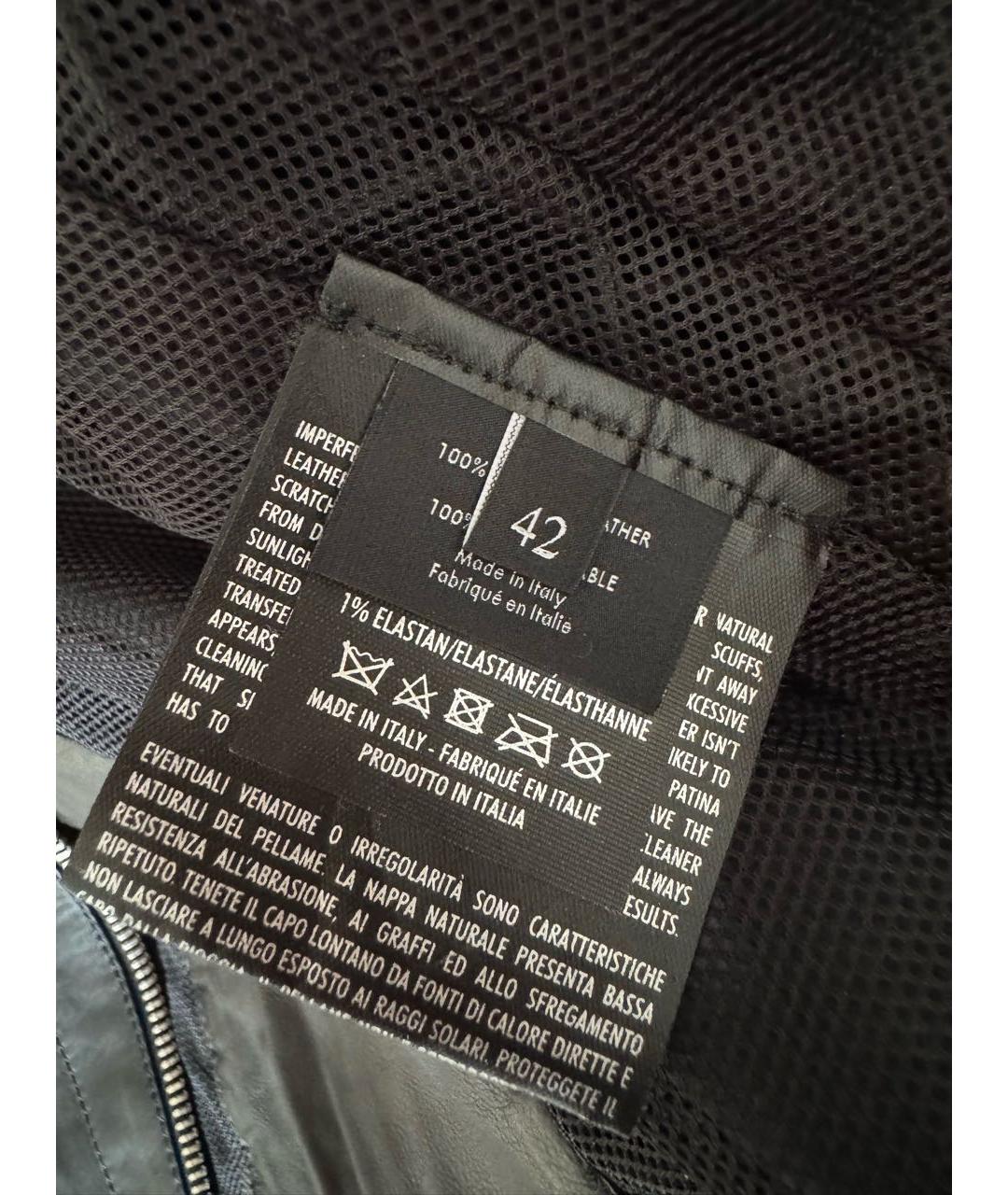 GUCCI Черная кожаная куртка, фото 5