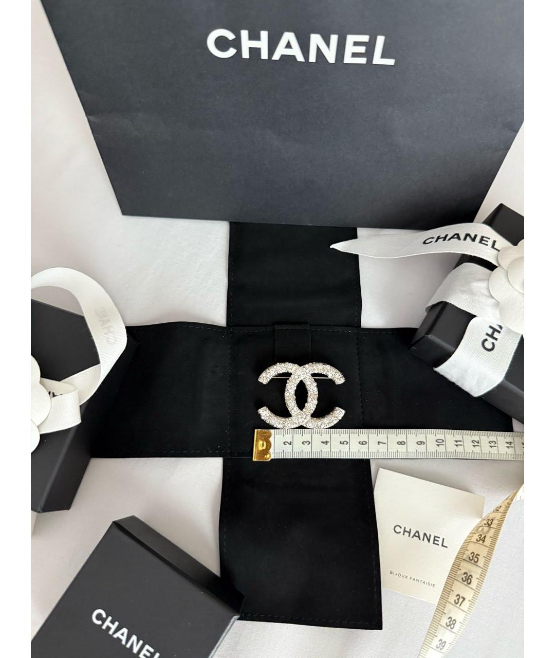 CHANEL Серебряная металлическая булавка / брошь, фото 5