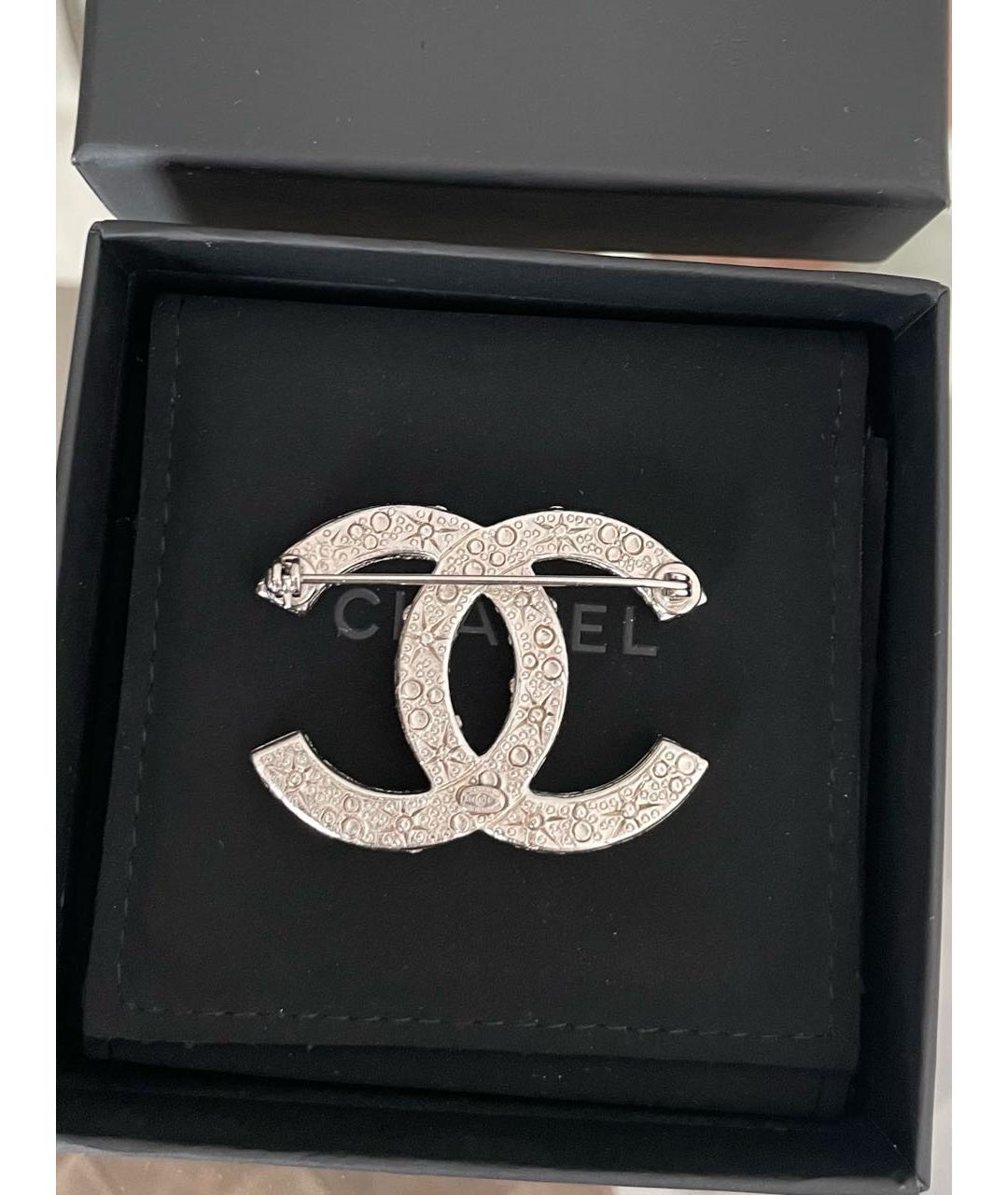 CHANEL Серебряная металлическая булавка / брошь, фото 3