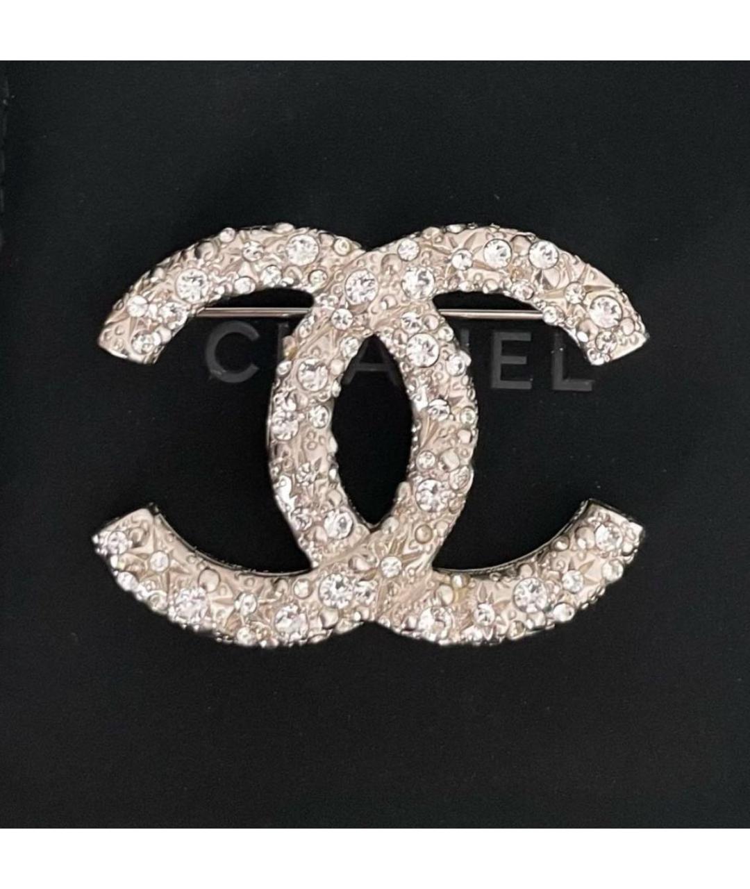 CHANEL Серебряная металлическая булавка / брошь, фото 2