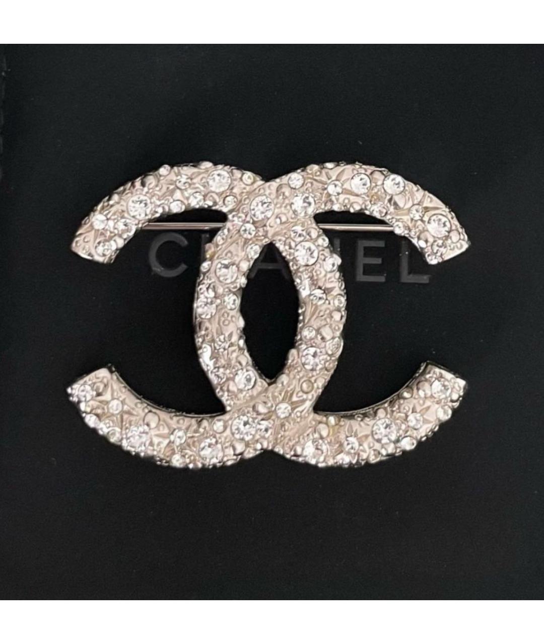 CHANEL Серебряная металлическая булавка / брошь, фото 3