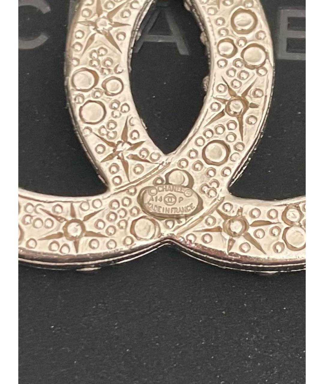 CHANEL Серебряная металлическая булавка / брошь, фото 4