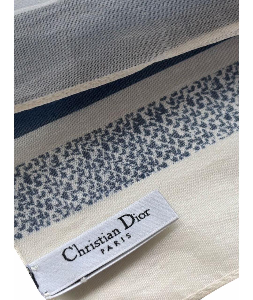 CHRISTIAN DIOR Голубое хлопковое парео, фото 7