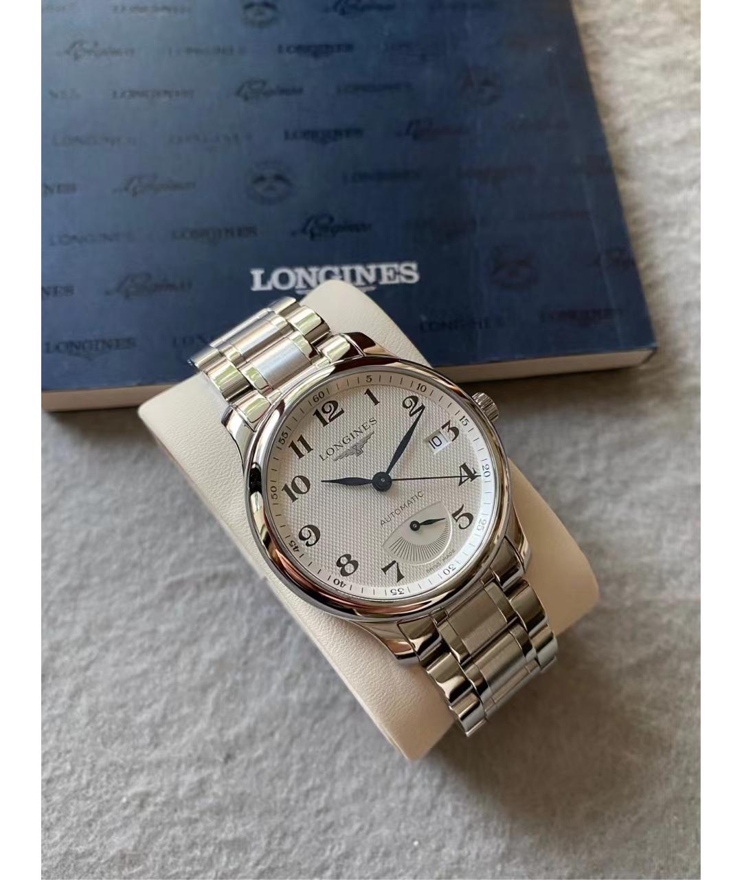 LONGINES Белые металлические часы, фото 5