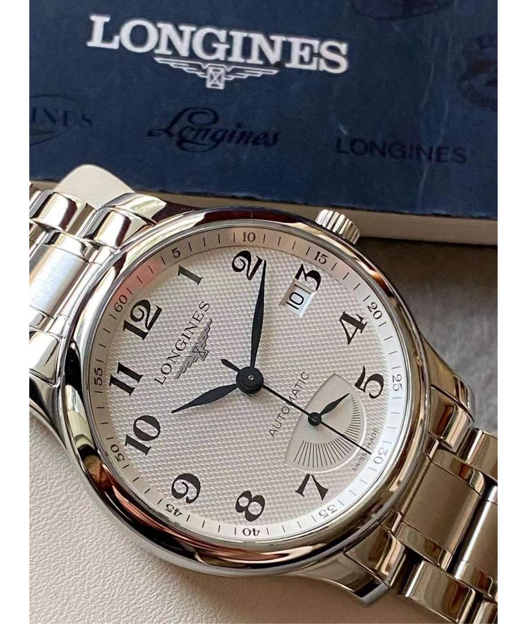 LONGINES Белые металлические часы, фото 4