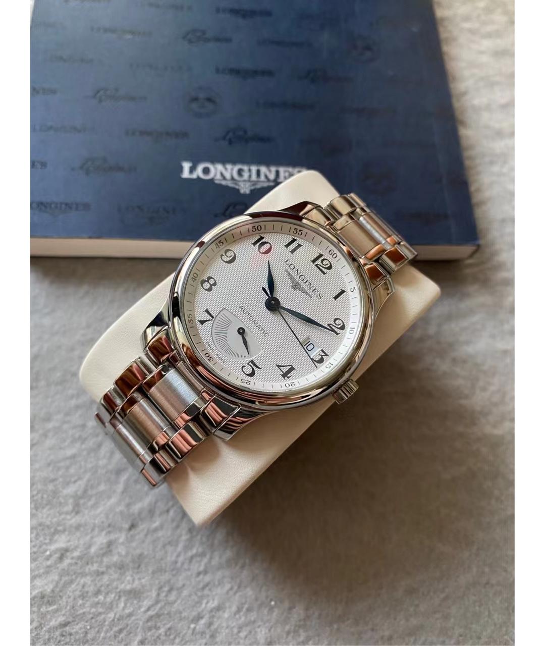 LONGINES Белые металлические часы, фото 3