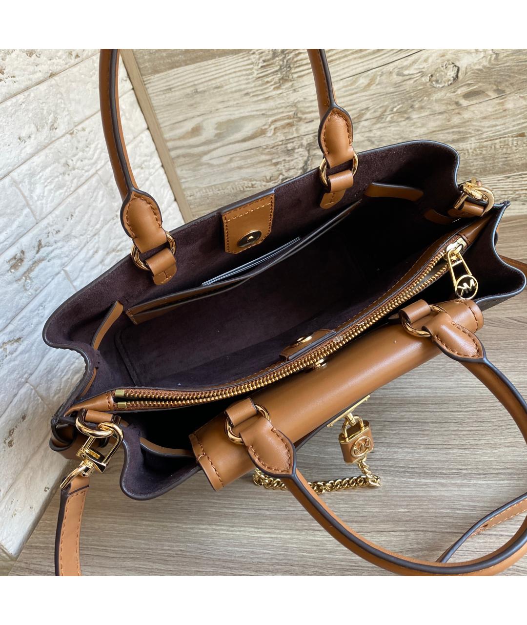 MICHAEL KORS Коричневая сумка с короткими ручками, фото 4