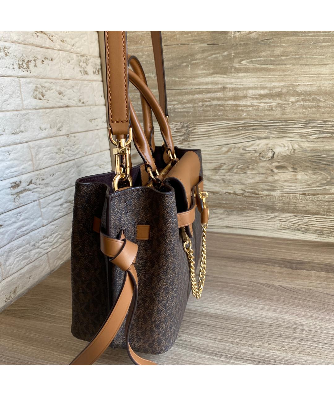 MICHAEL KORS Коричневая сумка с короткими ручками, фото 2