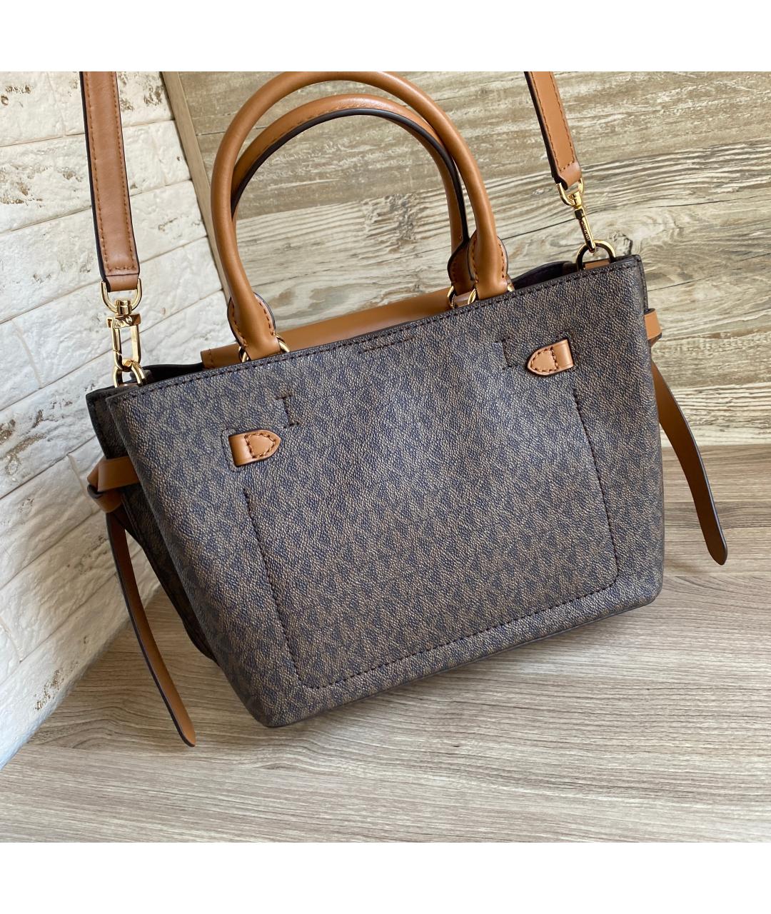 MICHAEL KORS Коричневая сумка с короткими ручками, фото 3