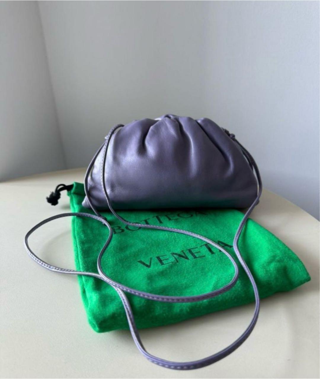 BOTTEGA VENETA Фиолетовая кожаная сумка через плечо, фото 3