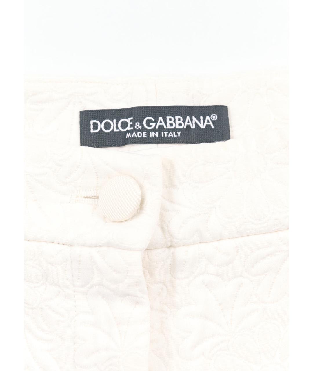 DOLCE&GABBANA Белые хлопковые шорты, фото 3