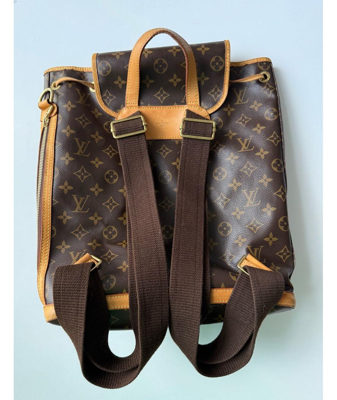 LOUIS VUITTON Коричневый кожаный рюкзак, фото 3