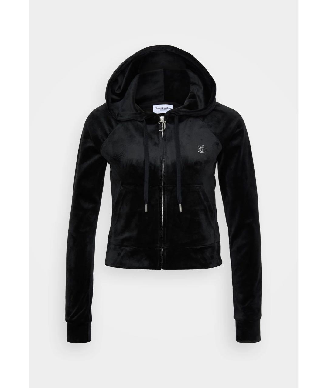 JUICY COUTURE Черный велюровый костюм с брюками, фото 3