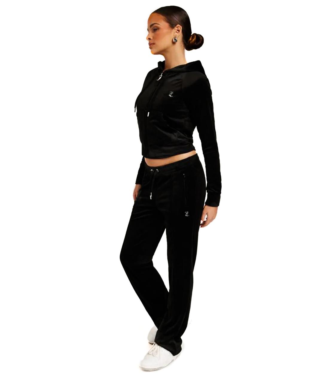 JUICY COUTURE Черный велюровый костюм с брюками, фото 10