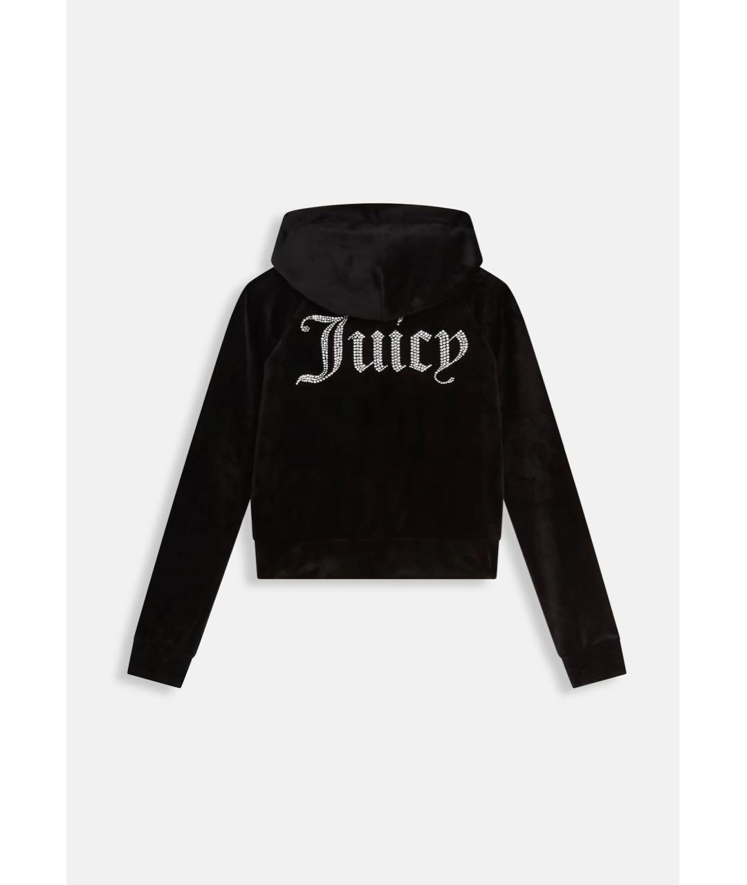 JUICY COUTURE Черный велюровый костюм с брюками, фото 2