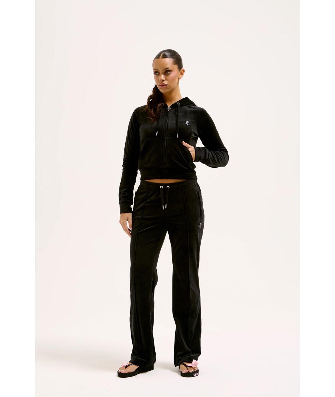 JUICY COUTURE Черный велюровый костюм с брюками, фото 4