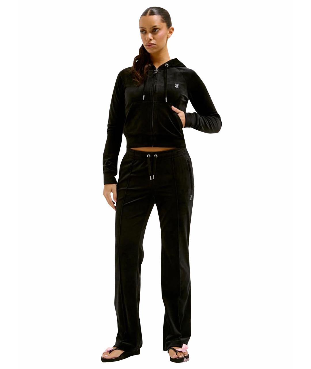 JUICY COUTURE Черный велюровый костюм с брюками, фото 13