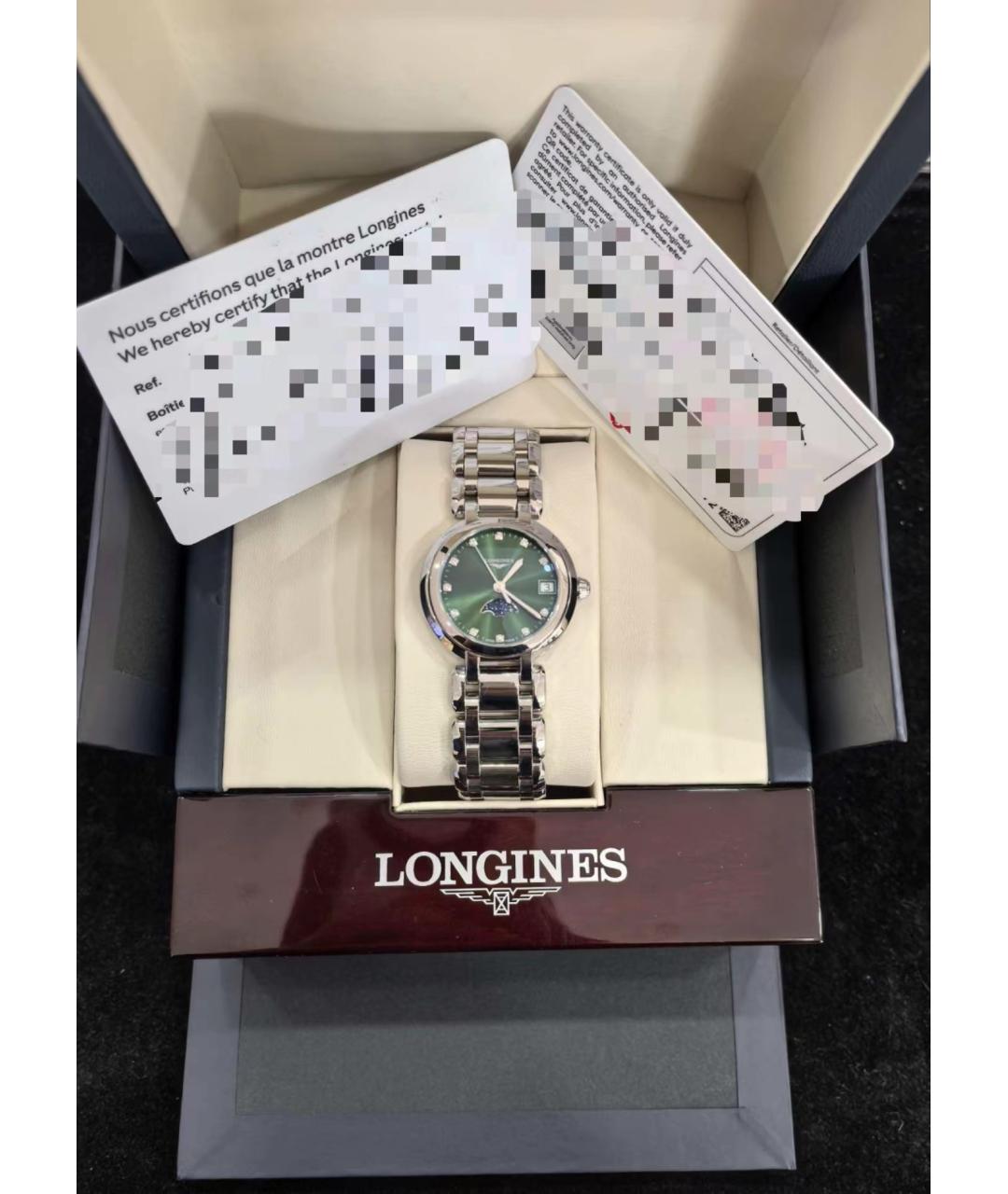 LONGINES Зеленые металлические часы, фото 4