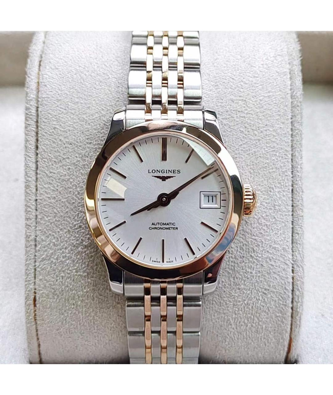 LONGINES Белые металлические часы, фото 2