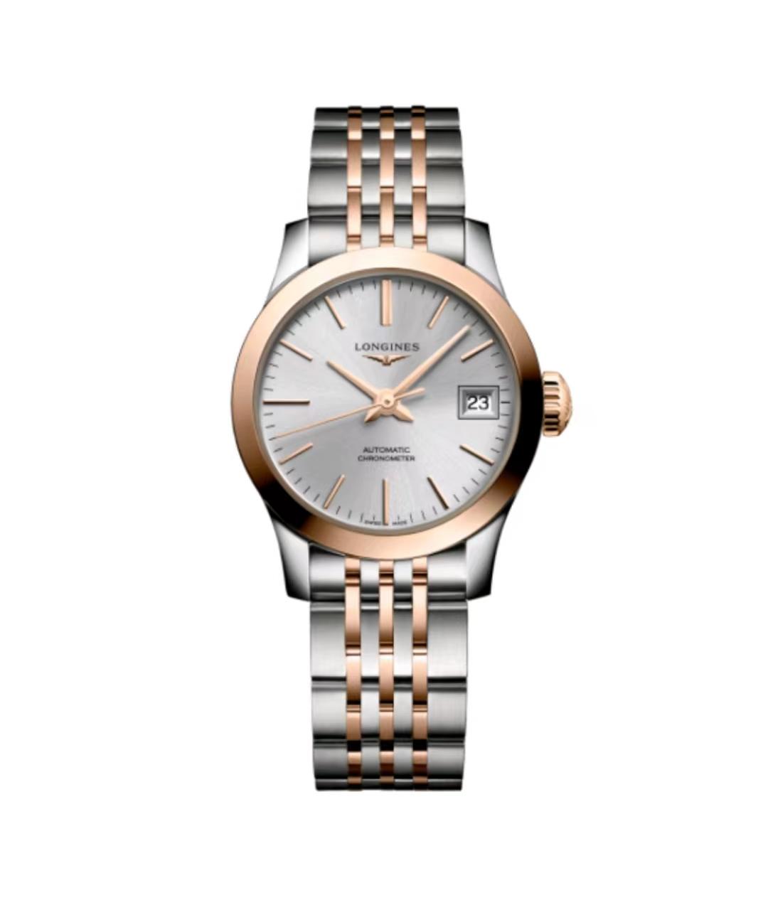 LONGINES Белые металлические часы, фото 1