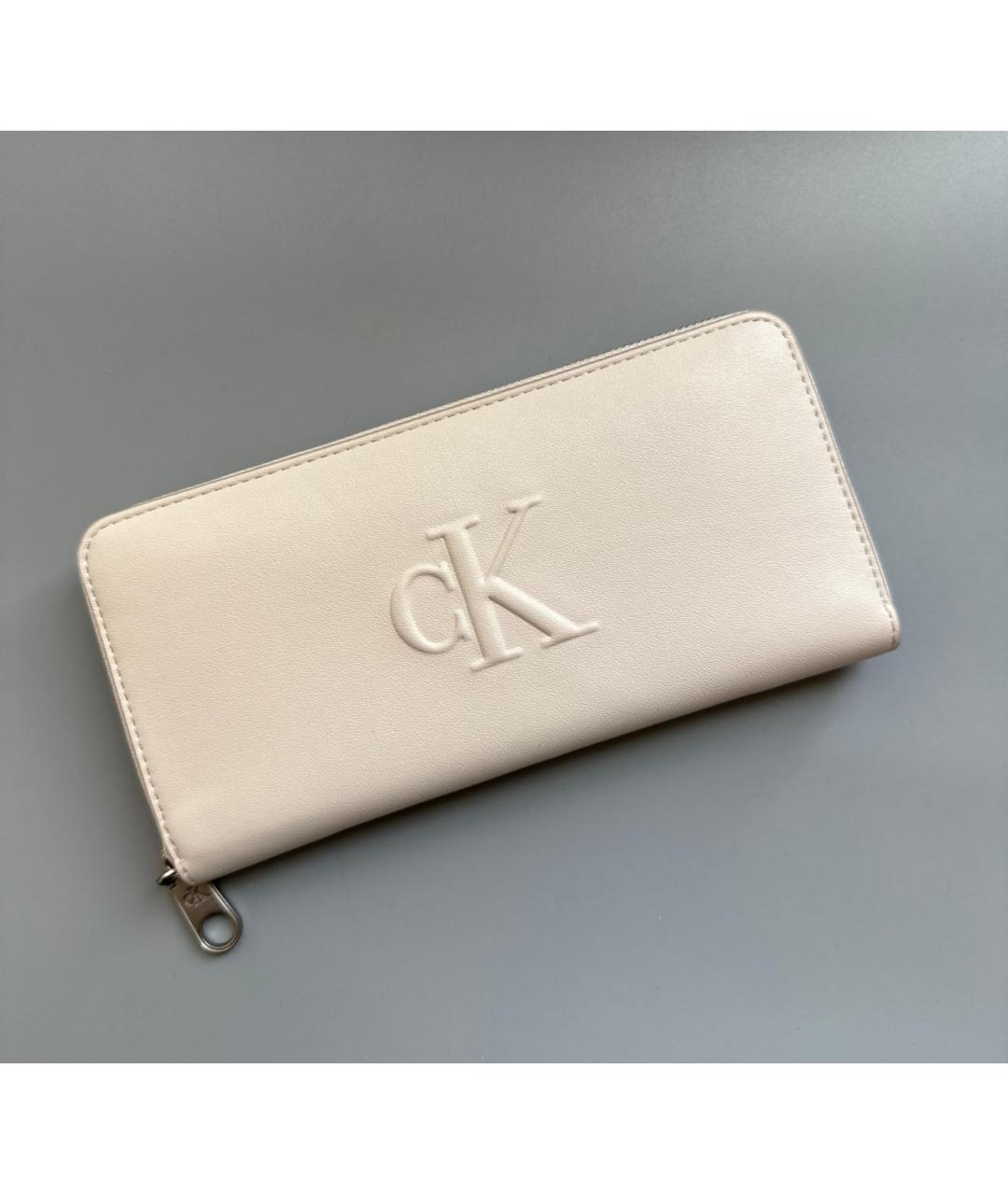 CALVIN KLEIN Бежевый кошелек, фото 4