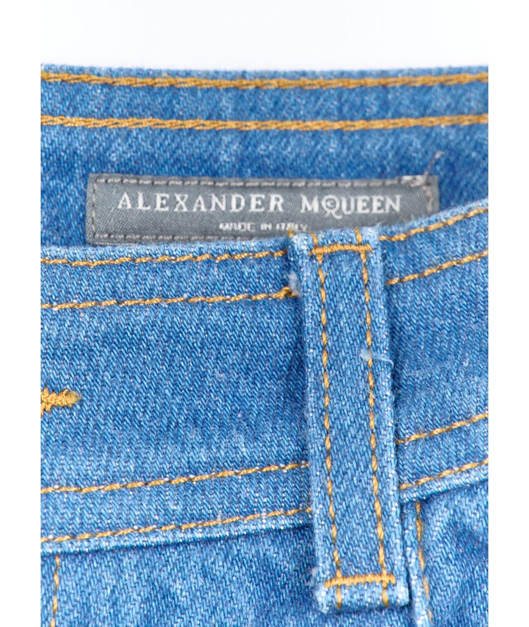 ALEXANDER MCQUEEN Синие хлопковые шорты, фото 3