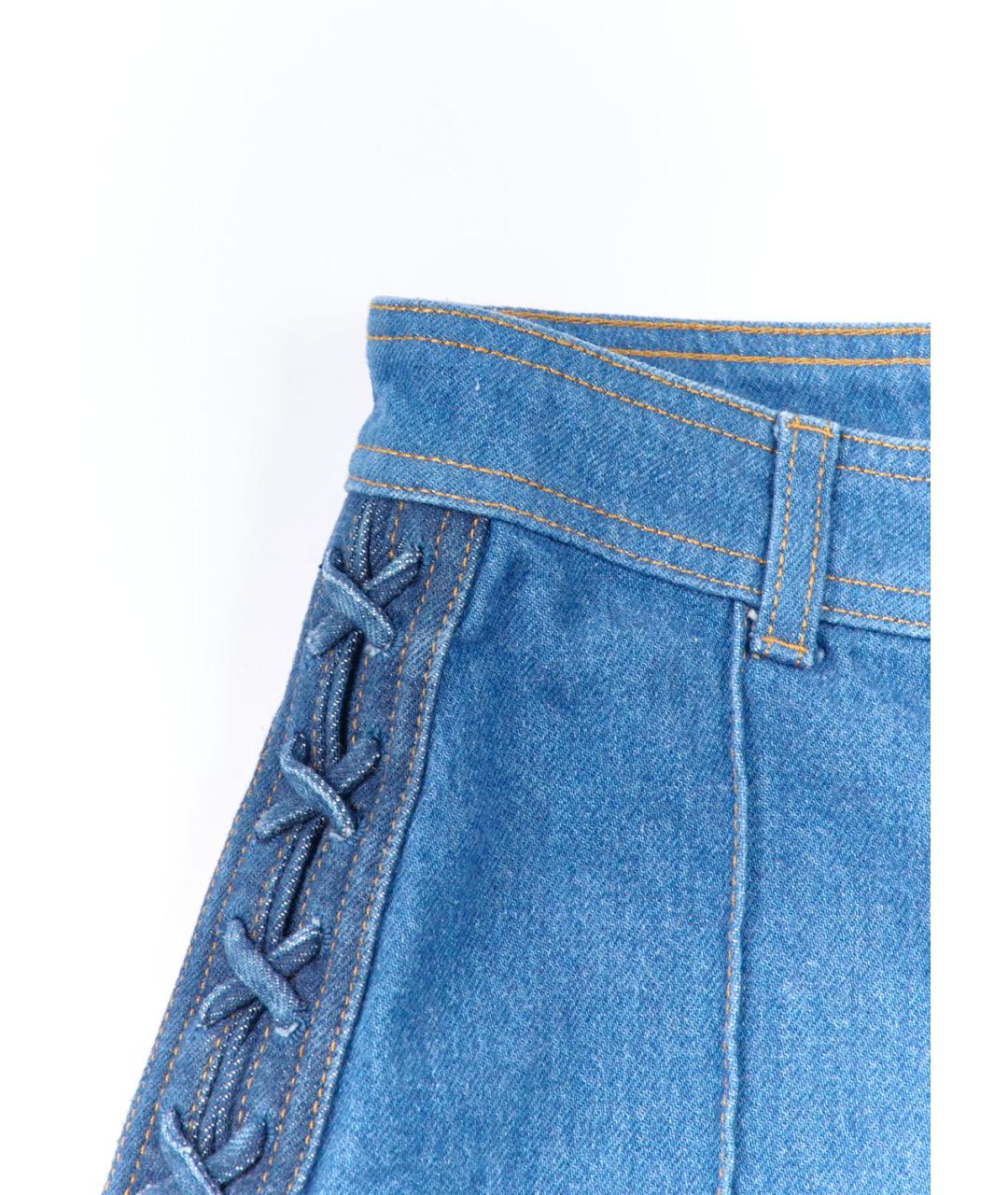 ALEXANDER MCQUEEN Синие хлопковые шорты, фото 4