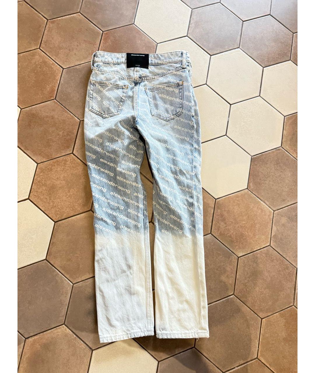 ALEXANDER WANG Голубые хлопковые джинсы слим, фото 2