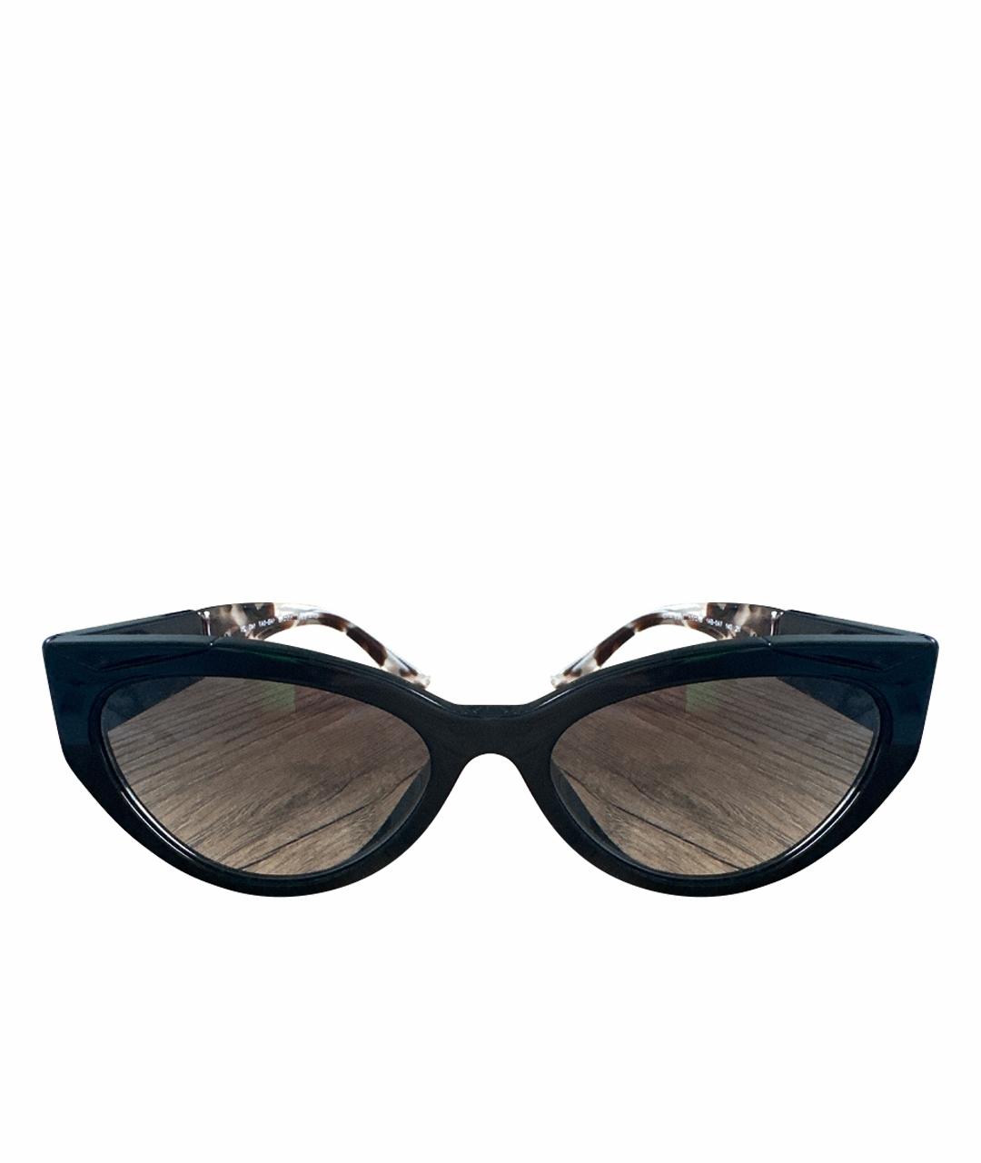 PRADA Черные пластиковые солнцезащитные очки, фото 1