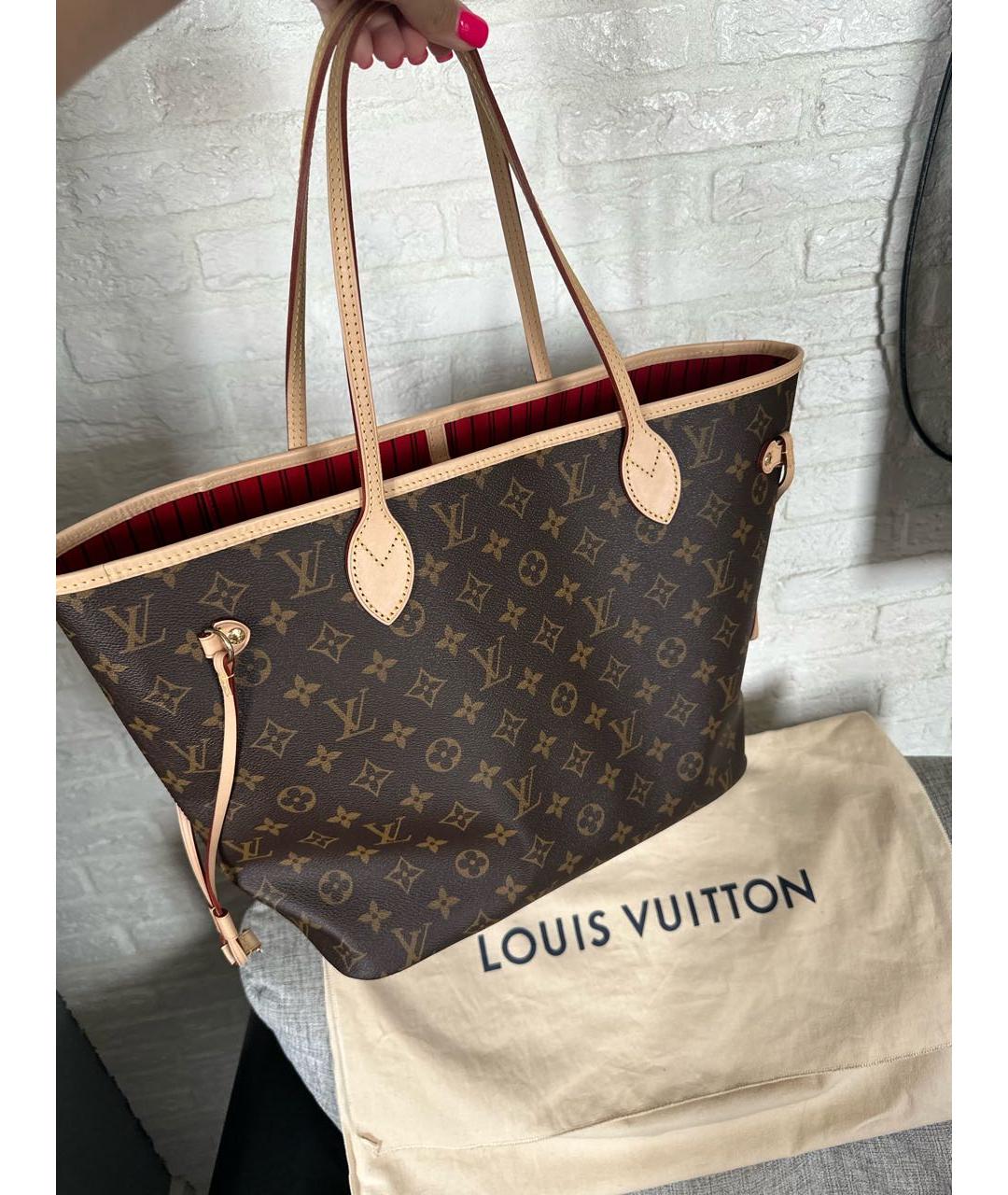 LOUIS VUITTON Коричневая сумка тоут, фото 5