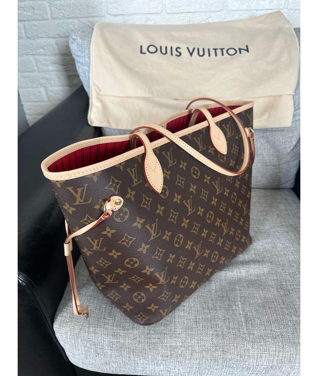 LOUIS VUITTON Коричневая сумка тоут, фото 2