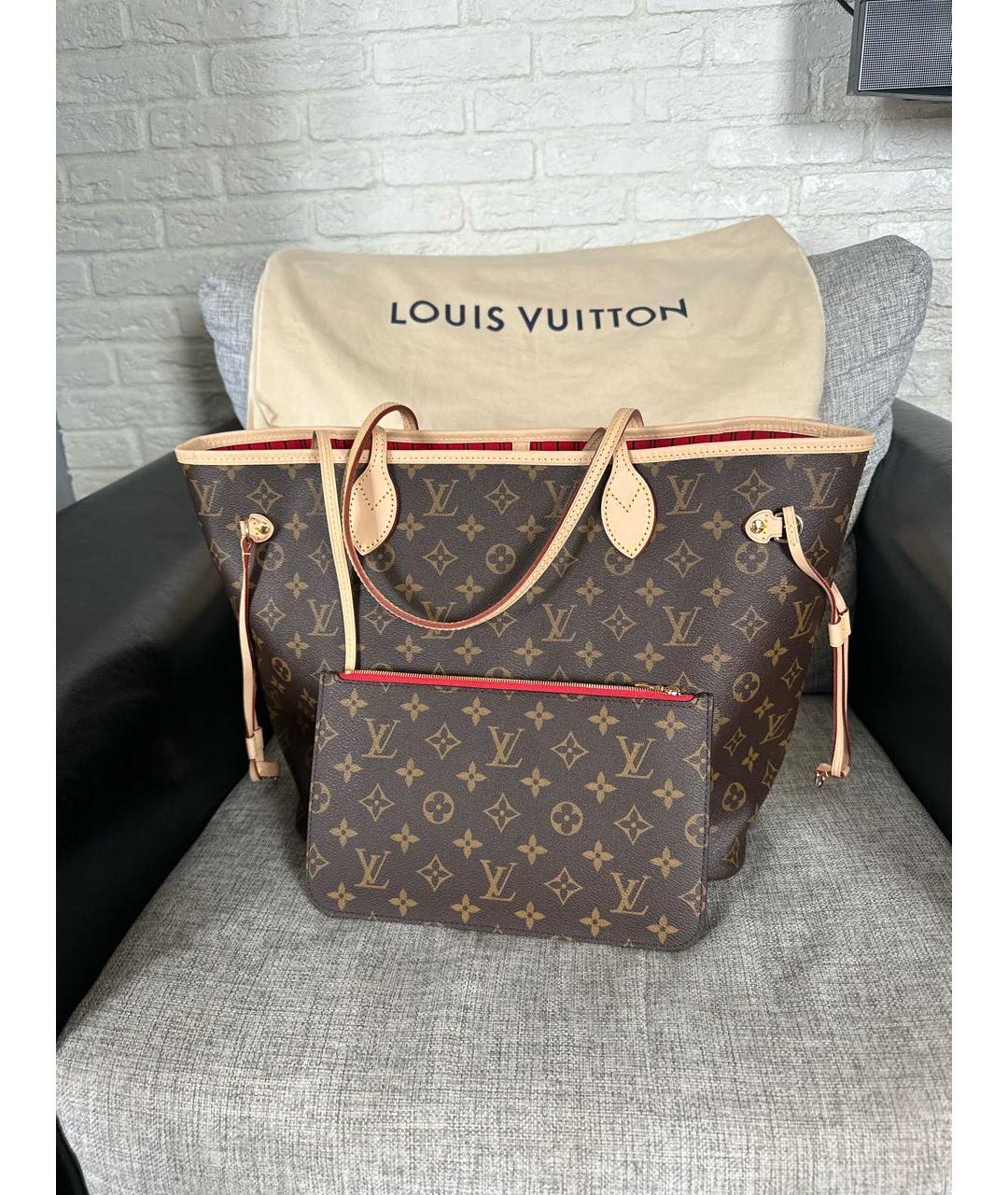 LOUIS VUITTON Коричневая сумка тоут, фото 3