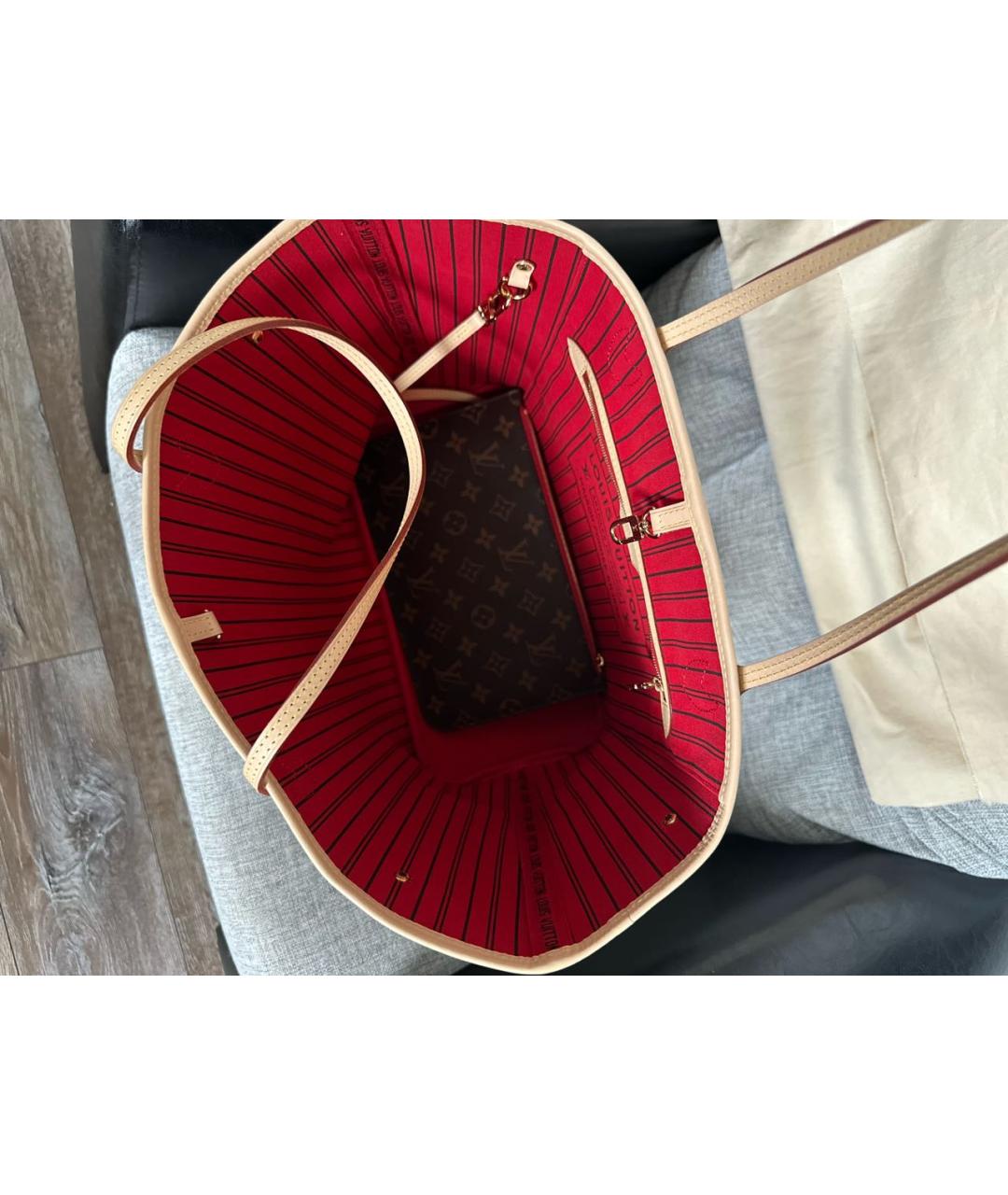 LOUIS VUITTON Коричневая сумка тоут, фото 4