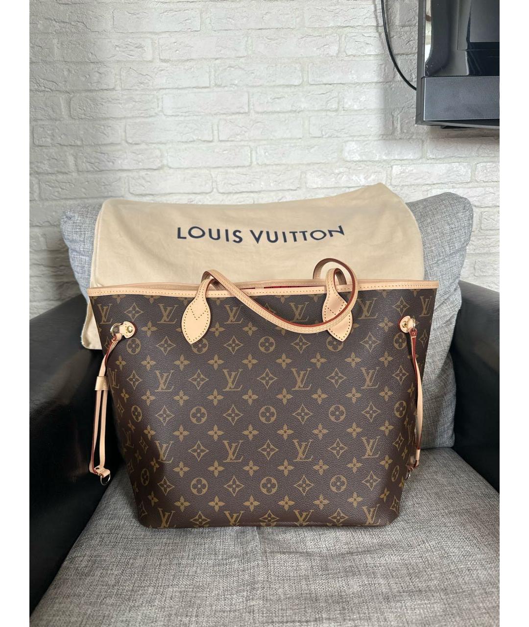 LOUIS VUITTON Коричневая сумка тоут, фото 6