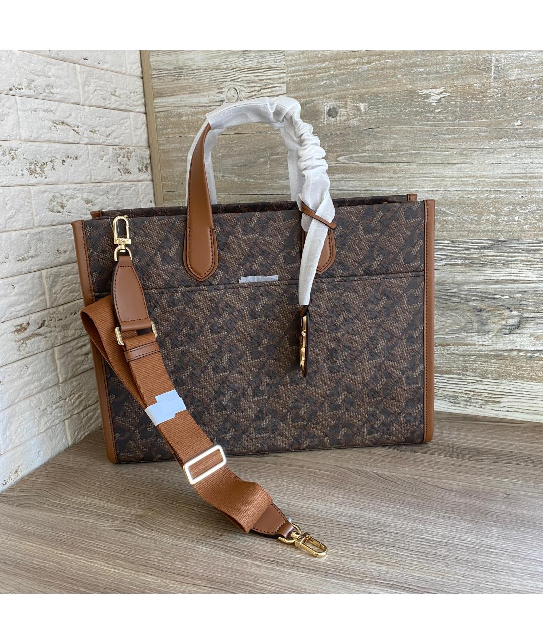 MICHAEL KORS Коричневая сумка с короткими ручками, фото 2