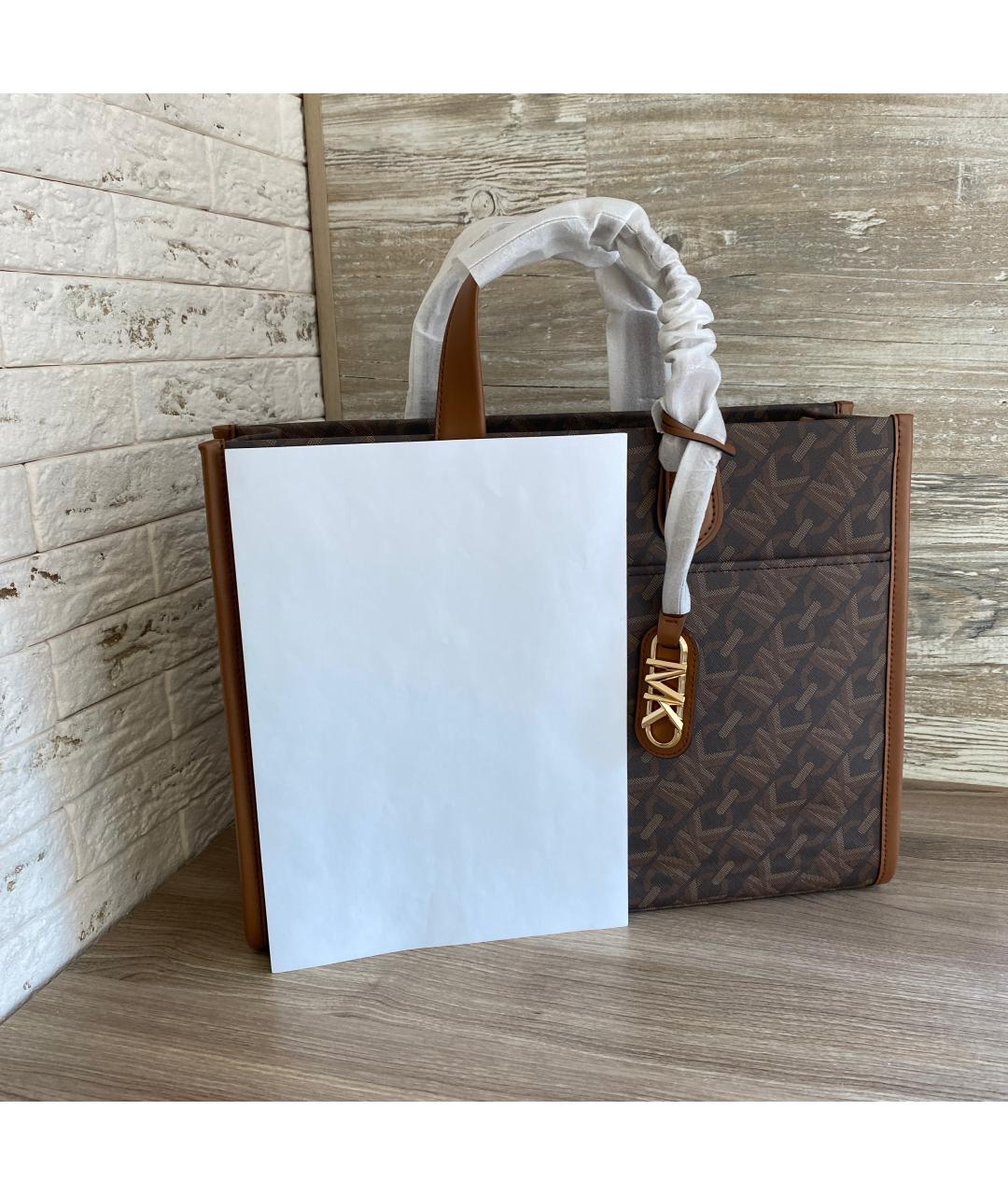 MICHAEL KORS Коричневая сумка с короткими ручками, фото 9