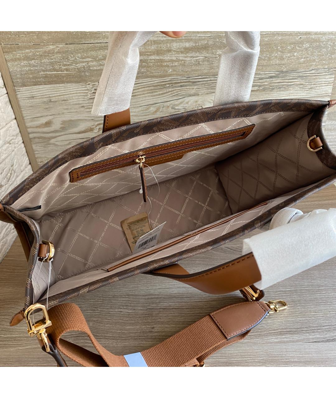 MICHAEL KORS Коричневая сумка с короткими ручками, фото 4